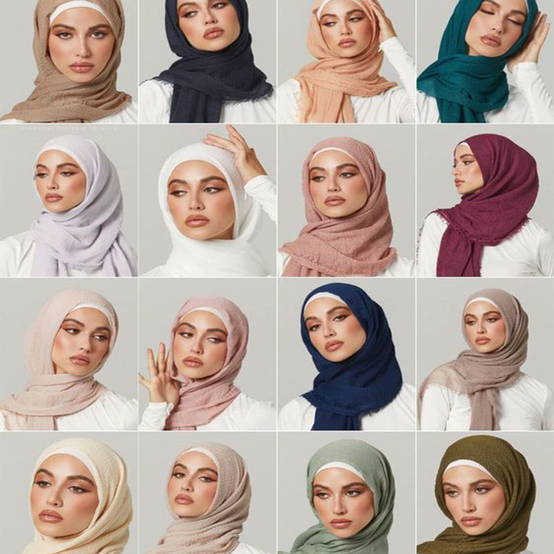 W1189 Praktisk og allsidig Voile Hijab