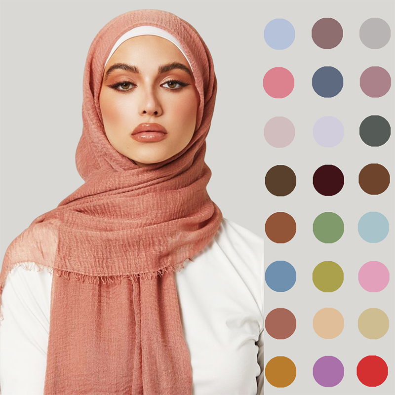 W1189 Praktisk og allsidig Voile Hijab