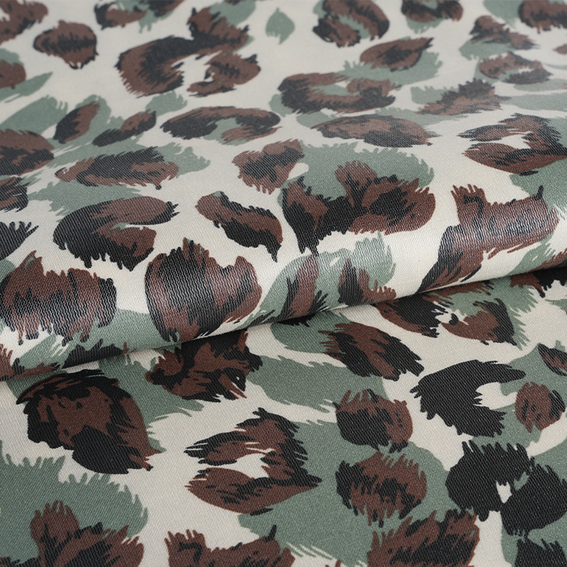 20D*21S fortykket gyllen bomull Tre farger Leopard Print Stoff