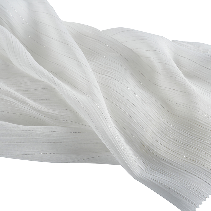 75D sølv silke chiffon crepe