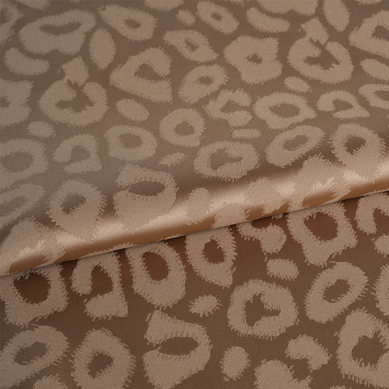 50/75 Stretch Satin Leopard Jacquard