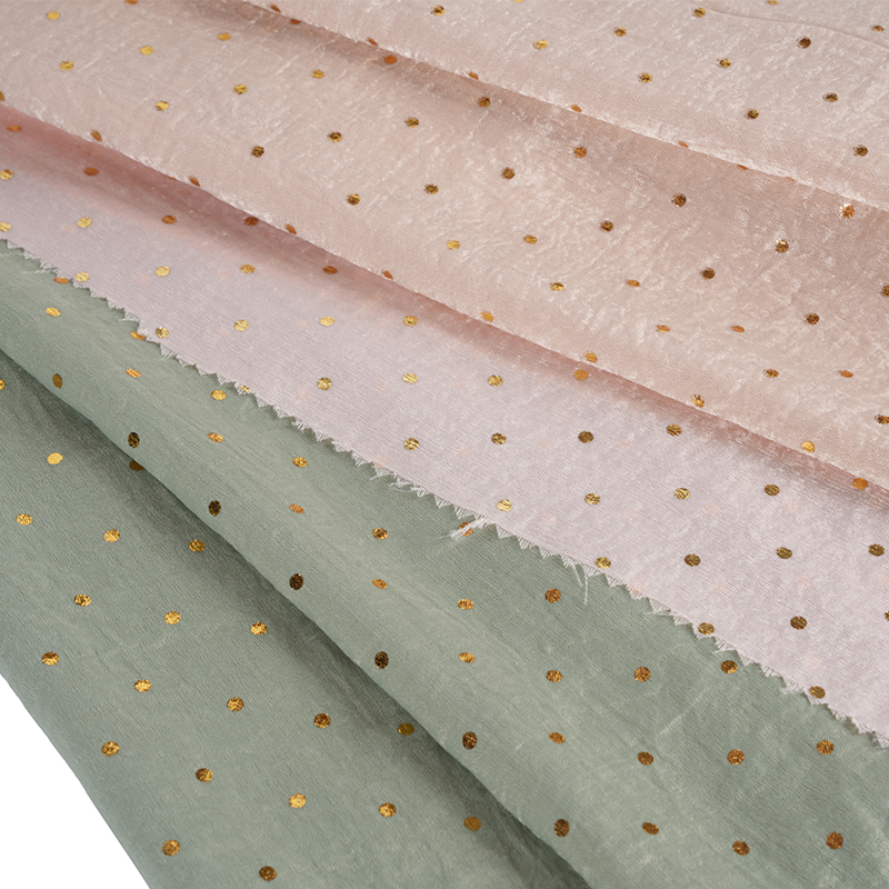 2026 Velvet Satin Airflow Sylinder Dot Folie Stemplingsstoff