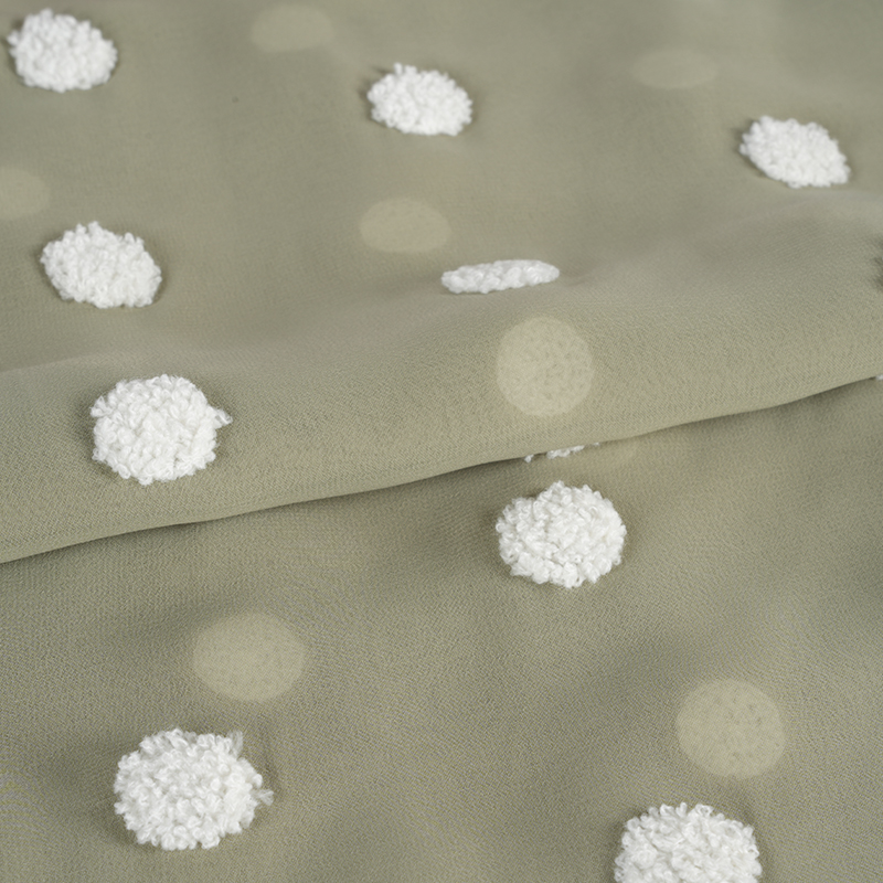 75d/18t flat chiffon med håndklebroderistoff