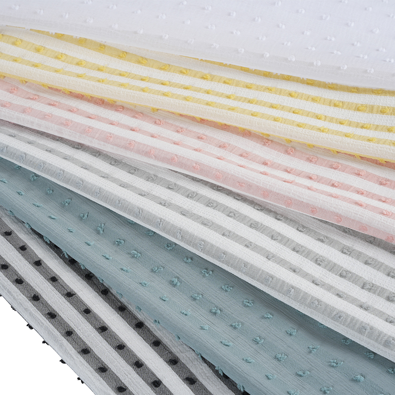 75D Kationisk Nano Crepe Stripe Print Stoff