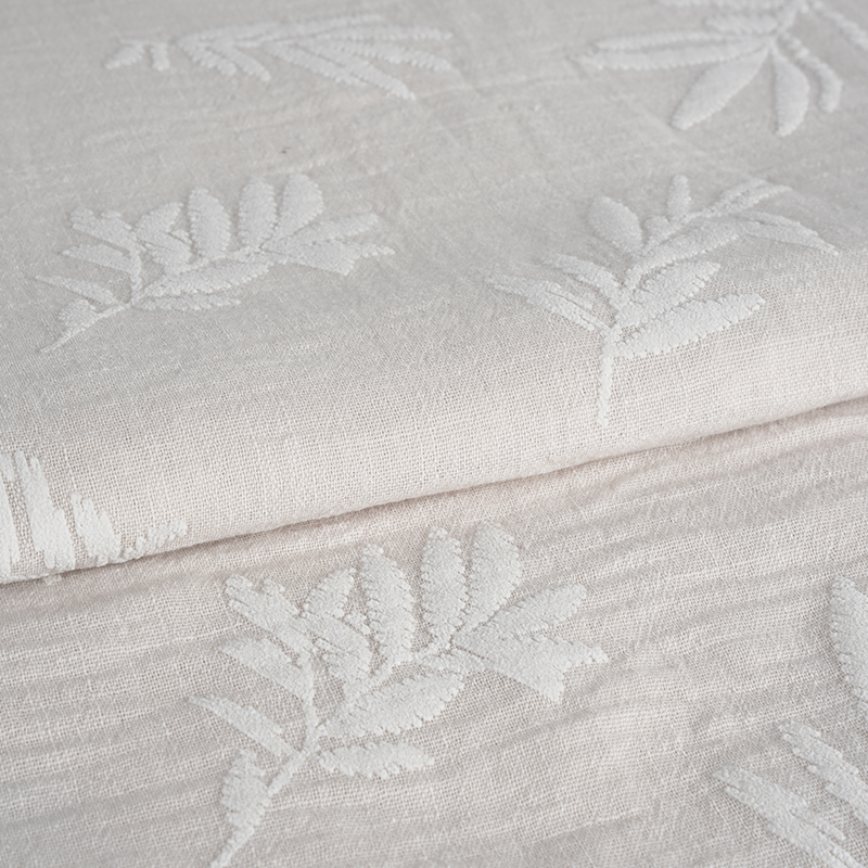 Polyestergarn som imiterer hampbladskumtrykkstoff