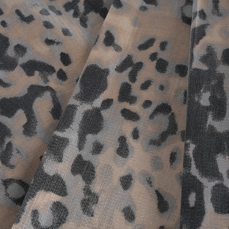 20d*21s fortykket gyllen bomull liten leopardprint stoff