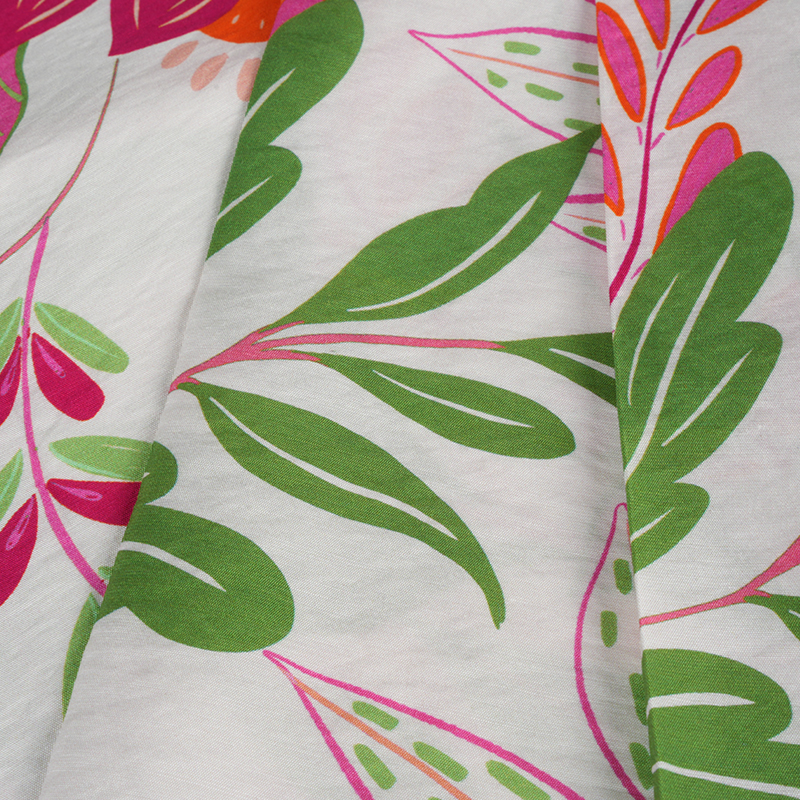 Rn Semi-Gloss Plain Bird Of Paradise Print Stoff