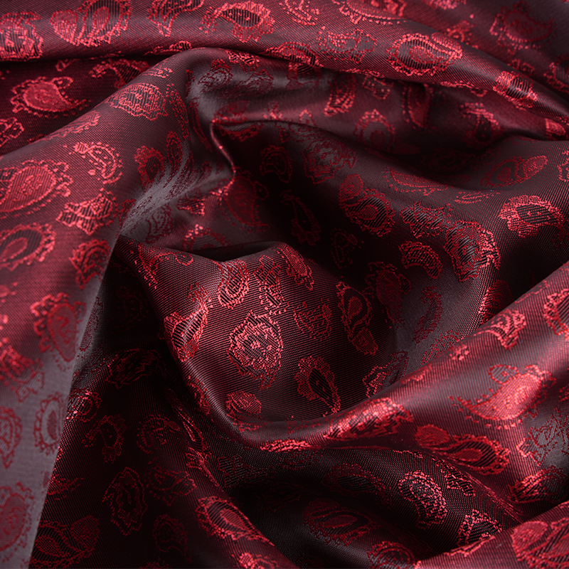 Polyester Kationisk Cashew Flower Jacquard