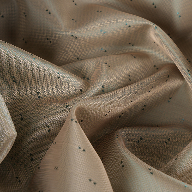 Polyester hvit filament korrugert pilstripe Jacquard