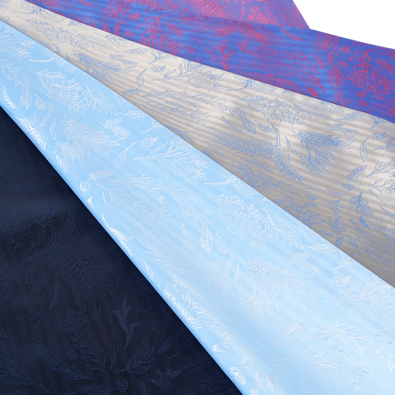 PV rød skjorte blad Jacquard stoff