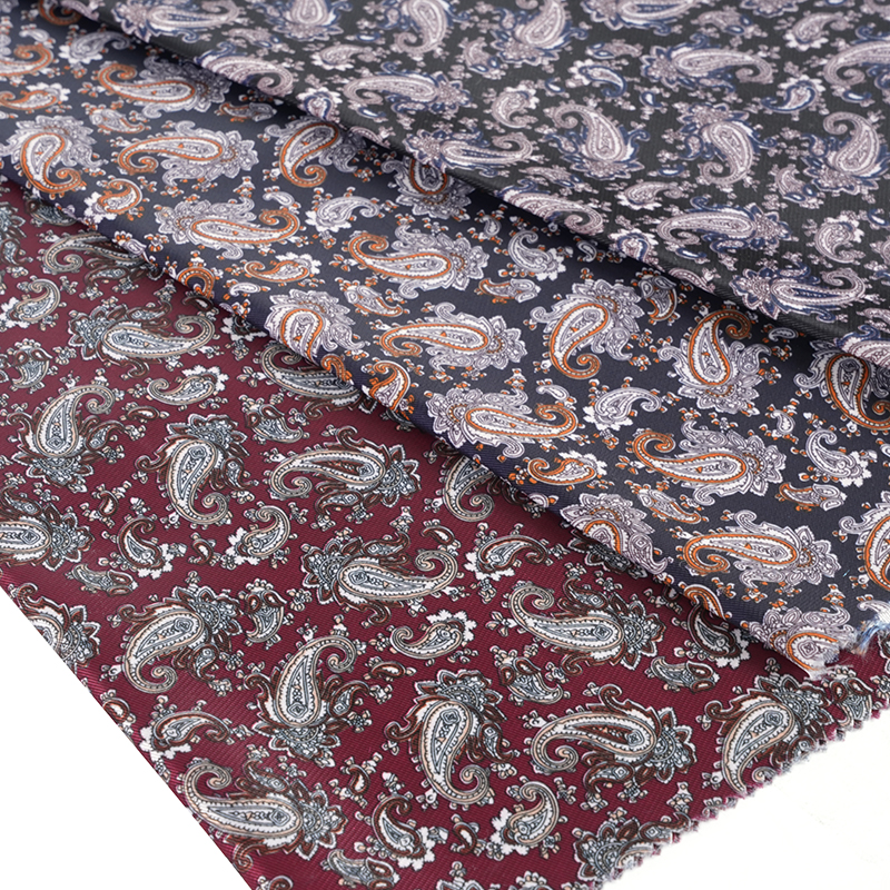 Polyester imitert Rayon Loquat Flower Printing Stoff