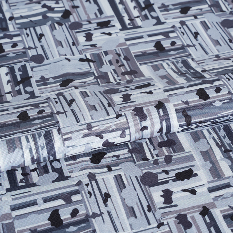 100D*40S Cool Silk Cotton Abstrakt Positiv og Negativ Block Digital Printing Stoff