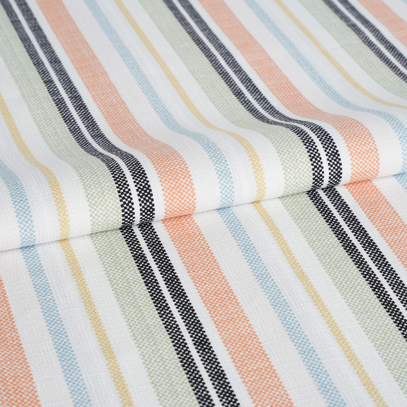 75D False Twist Silk Bamboo Orchid Utskriftsstoff med oransje og svart stripe