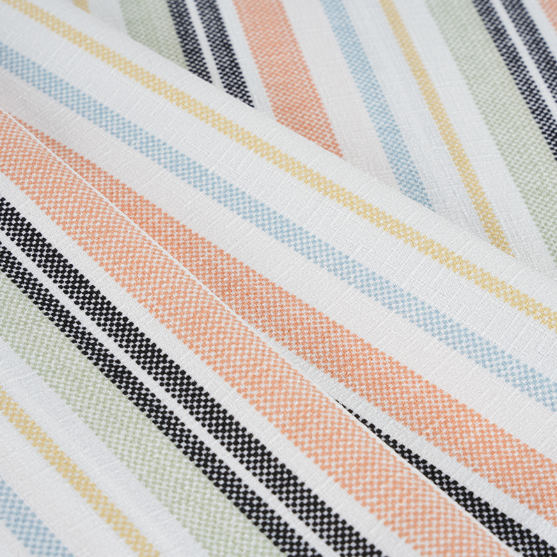 75D False Twist Silk Bamboo Orchid Utskriftsstoff med oransje og svart stripe